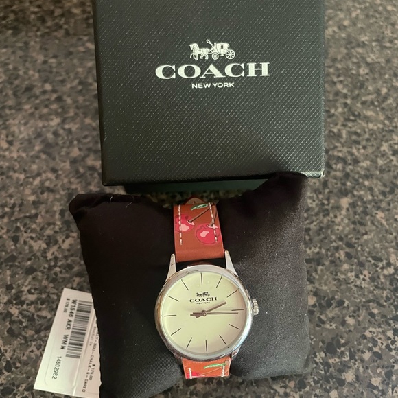Coach Accessories - Coach Pink and Red Strap Watch